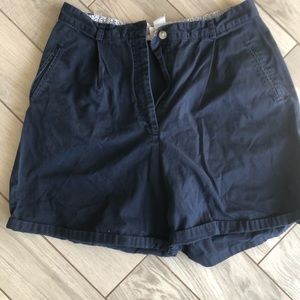Talbots navy blue cotton shorts size 16